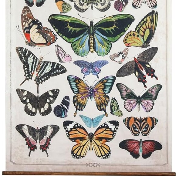 Butterflies Burlap & Wood Scroll Wall Décor - Picture 15 of 15